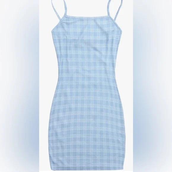 NWT 👗 Women's Plaid Print Mini Cami Bodycon Dress, MULTIPLE COLORS AVAILABLE 👗 - Picture 13 of 16